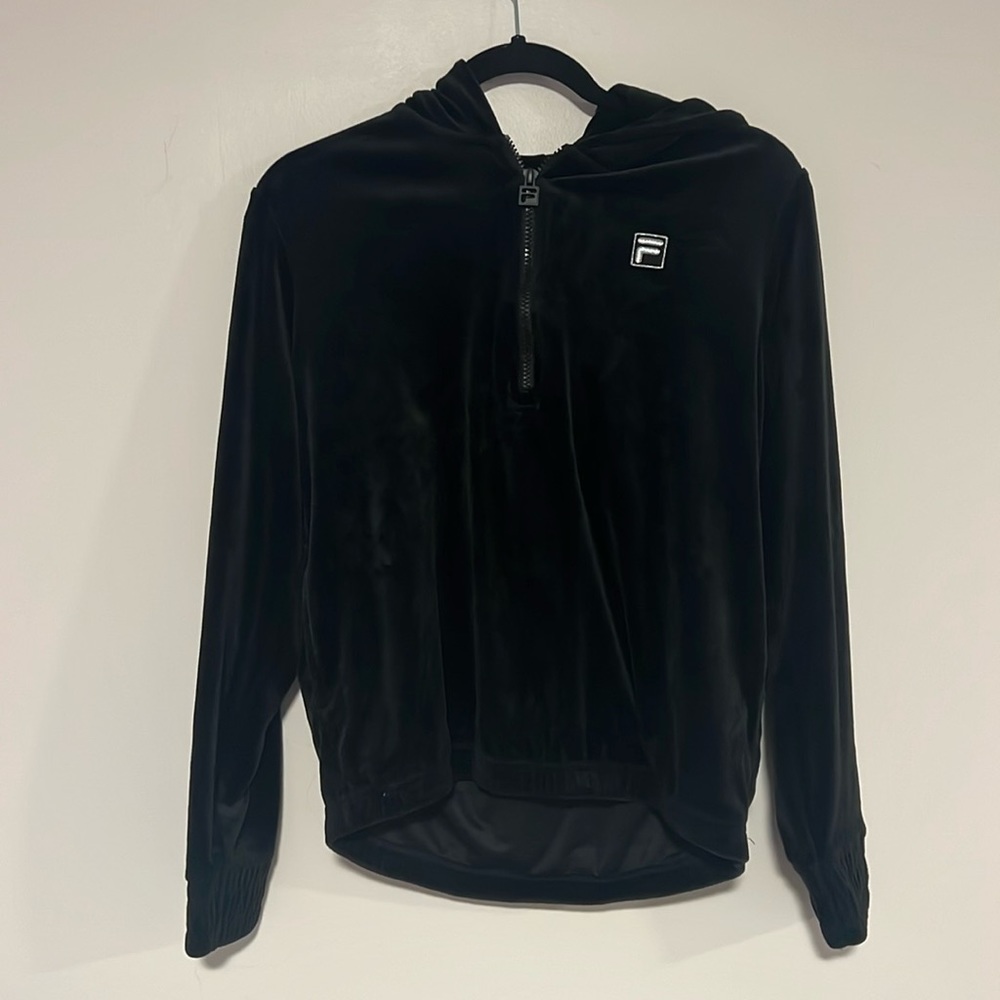 Fila Women's Laurent Velour half Zip Hoodie Sweatshirt - Picture 1 of 8